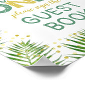 Wild One Gold Safari Baby Shower Guest Book Sign Poster (Ecke)