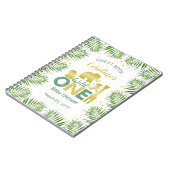 Wild One Gold Safari Babyshower Guest Book Notizblock (Linke Seite)