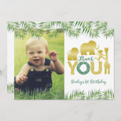 Wild One Gold Safari Tiere Danke Karte (Vorne/Hinten)