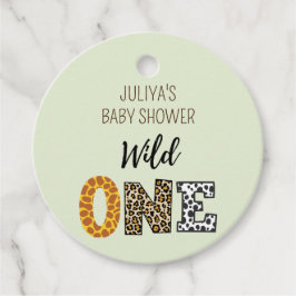 Wild One Green Baby Dusche Geschenkanhänger