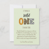 Wild One Green Foto Skript Dankeskarte (Vorderseite)