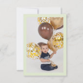 Wild One Green Foto Skript Dankeskarte (Rückseite)