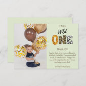 Wild One Green Foto Skript Dankeskarte (Vorne/Hinten)