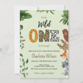 Wild One Greenbaby Dusche QR-Code Einladung (Vorderseite)
