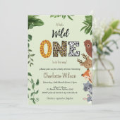 Wild One Greenbaby Dusche QR-Code Einladung (Stehend Vorderseite)