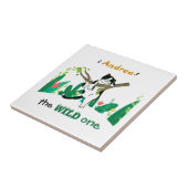 Wild One Greenery Safari Kitty Cat Kindergeburtsta Fliese (Seite)