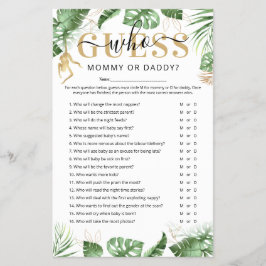 Wild One "Guess Who" Baby Shower Game Flyer