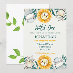 Wild One Illustration Geburtstagseinladung Einladung