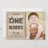 Wild One Invitation Boy Wild One Birthday Party Einladung (Vorderseite)