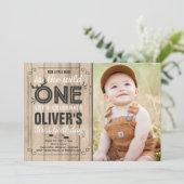 Wild One Invitation Boy Wild One Birthday Party Einladung (Stehend Vorderseite)