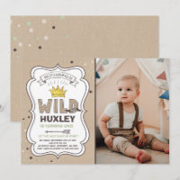 Wild One Invitation Boy Wild Thes Geburtstagsparty