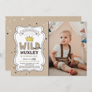 Wild One Invitation Boy Wild Thes Geburtstagsparty Einladung