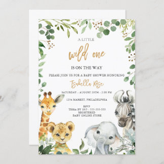 Wild One is on the Way Baby Shower Invitation Einladung