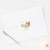 Wild One ist auf dem Weg Babydusche Danke Runder Aufkleber (Umschlag)