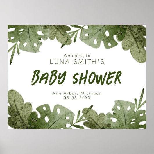 Wild One ist unterwegs Safari Baby Dusche Willkomm Poster (Vorne)