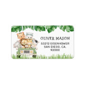 Wild One Jungle Address Labels Adressaufkleber (Vorne)