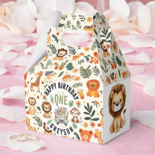 Wild One Jungle Adventure 1. Geburtstag Geschenkschachtel
