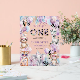 Wild One Jungle Animal Safari 1. Geburtstag Willko Acrylschild