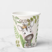 Wild One Jungle Animals Safari 1. Geburtstag Pappbecher (Rückseite)