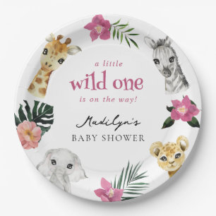 Wild One Jungle Baby Dusche Pappteller