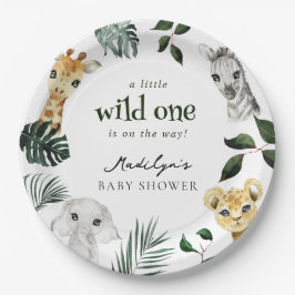 Wild One Jungle Baby Dusche Pappteller