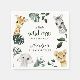 Wild One Jungle Baby Dusche Serviette