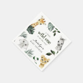 Wild One Jungle Baby Dusche Serviette (Ecke)