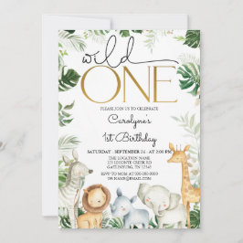 Wild One JUNGLE Baby Shower Einladung