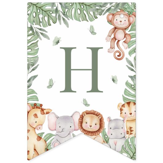 Wild One Jungle Birthday Banner (Zweite Fahne)