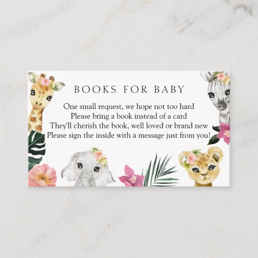 Wild One Jungle Books for Baby Begleitkarte (Vorderseite)