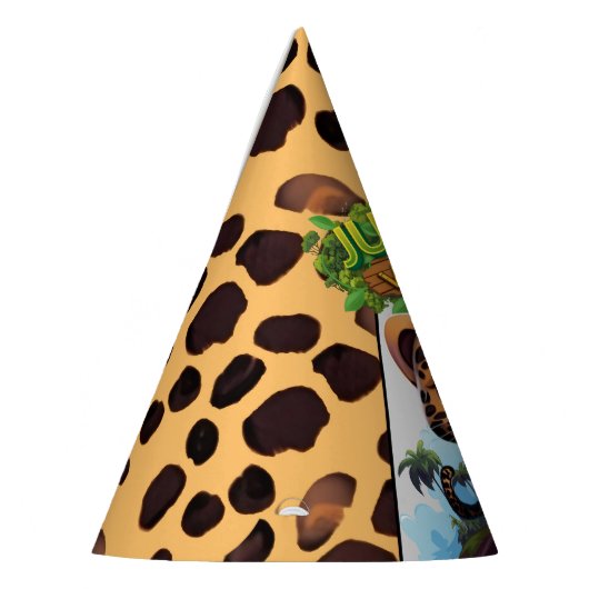 Wild One Jungle Cat, Leopard Print, Wildlife 🐆 Partyhütchen (Links)