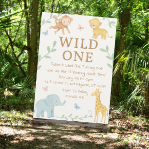 Wild One Jungle Erster Geburtstag Einladung