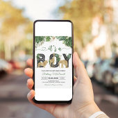 Wild One Jungle Gold Baby Shower Boy Einladung