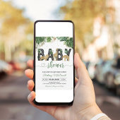 Wild One Jungle gold Safari Baby Dusche Einladung