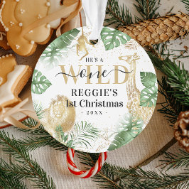 Wild One Jungle Greenery & Gold 1. Weihnachten Ornament