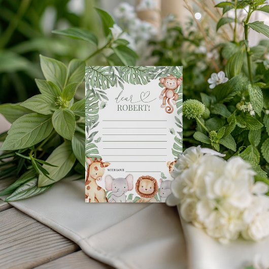 Wild One Jungle Message Card Einladung