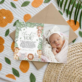 Wild One Jungle Photo Thank You Einladung