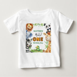 Wild One Jungle Safari 1. Geburtstag Baby T-shirt