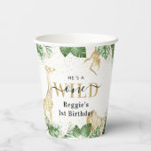 Wild One Jungle Safari 1. Geburtstag Party Pappbecher (Rückseite)