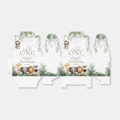 Wild One Jungle Safari 1st Birthday Geschenkschachtel (Ungefaltet)