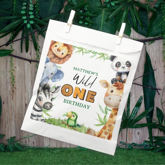 Wild One Jungle Safari 1st birthday  Geschenktütchen