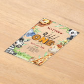 Wild One Jungle Safari 1st birthday Invitation Acryleinladungen (Ablage )