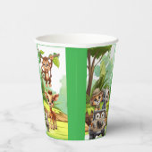 Wild One Jungle Safari 1st Birthday Paper Cup  Pappbecher (Rechts)