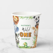 Wild One Jungle Safari 1st birthday  Pappbecher (Vorderseite)