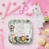 Wild One Jungle Safari 1st Birthday Pappteller (Party)