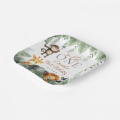 Wild One Jungle Safari 1st Birthday Pappteller (Gewinkelt)