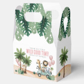 Wild One Jungle Safari 1st Birthday Party Geschenkschachtel (Geöffnet)