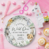Wild One Jungle Safari Animals Baby Shower Pappteller (Party)