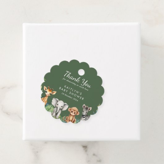 Wild One Jungle Safari Baby Dusche Geschenkanhänger (Beispiel)