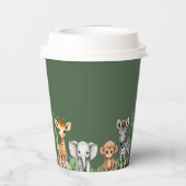 Wild One Jungle Safari Baby Dusche Pappbecher (Rückseite)